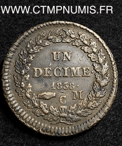 ,MONACO,UN,DECIME,HONORE,V,1838,MC,