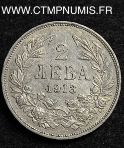 ,BULGARIE,2,LEVA,ARGENT,1913,