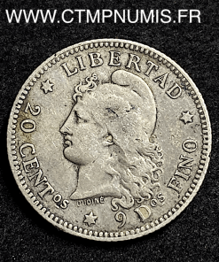 ,ARGENTINE,20,CENTIMOS,ARGENT,1882,