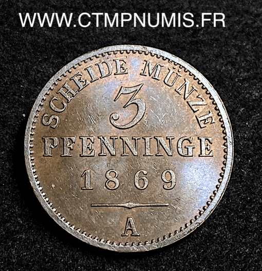 ,ALLEMAGNE,PRUSSE,3,PFENNIG,1869,