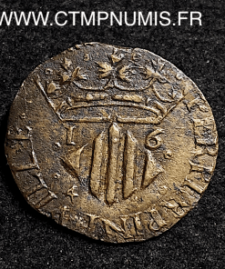 ,ROYALE,LOUIS,XIV,DOUBLE,SOL,1644,PERPIGNAN,