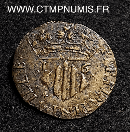 ,ROYALE,LOUIS,XIV,DOUBLE,SOL,1644,PERPIGNAN,