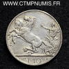 ,MONNAIE,ITALIE,10,LIRE,ARGENT,1927,