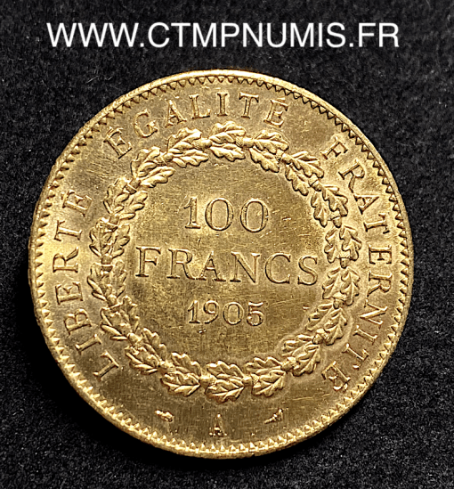 ,REPUBLIQUE,100,FRANCS,OR,GENIE,1905,A,PARIS,