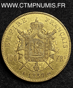 ,EMPIRE,100,FRANCS,OR,NAPOLEON,III,1857,PARIS,