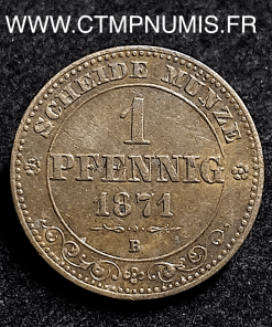 ,MONNAIE,ALLEMAGNE,SAXE,1,PFENNIGE,1871,