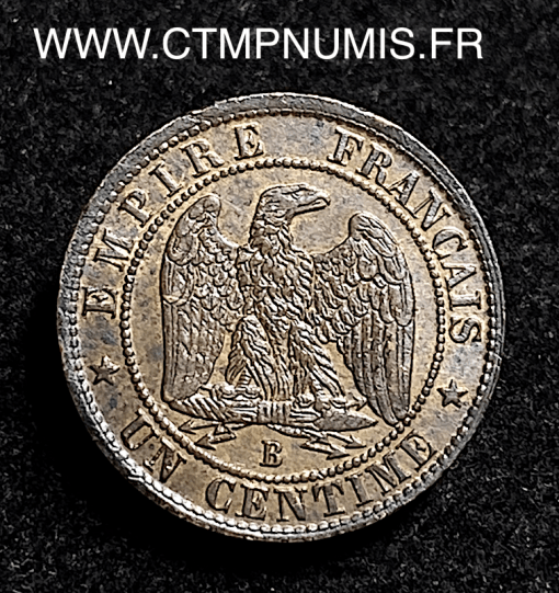 ,1,CENTIME,NAPOLEON,III,TETE,NUE,1853,ROUEN,