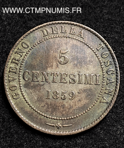 ,MONNAIE,ITALIE,TOSCANE,5,CENTESIMI,1859,