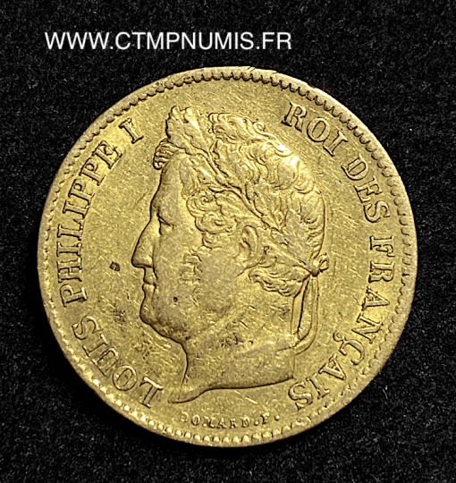 ,40,FRANCS,OR,LOUIS,PHILIPPE,I°,1836,A,PARIS,