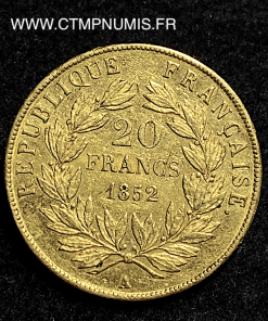 ,20,FRANCS,OR,BONAPARTE,1852,A,PARIS,