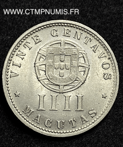 ,ANGOLA,20,CENTAVOS,IIII,MACUTAS,1927,