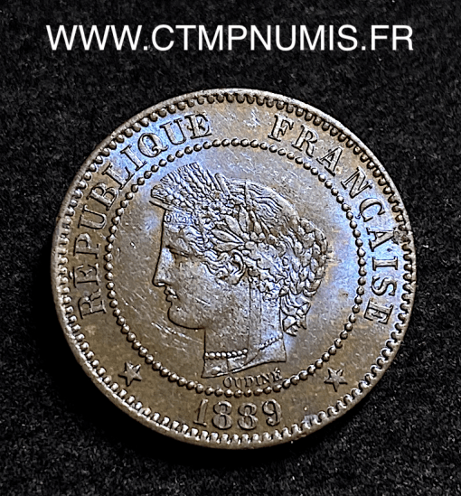 ,MONNAIE,2,CENTIMES,CERES,1889,A,PARIS,