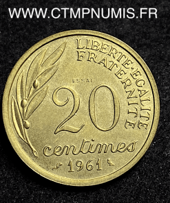 ,ESSAI,CONCOURS,20,CENTIMES,1961,BARON,