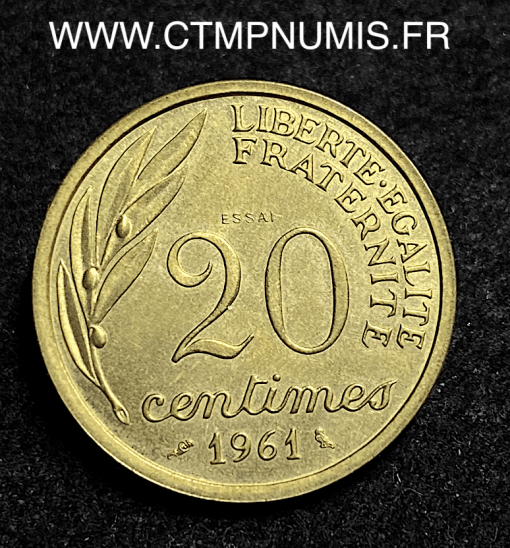 ,ESSAI,CONCOURS,20,CENTIMES,1961,BARON,