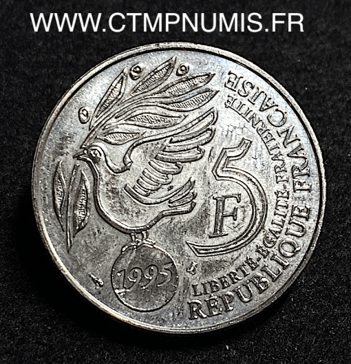 ,5,FRANCS,NICKEL,CINQUANTENAIRE,ONU,1995,