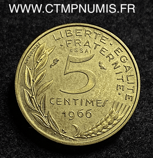 ,MONNAIE,ESSAI,5,CENTIMES,LAGRIFFOUL,1966,