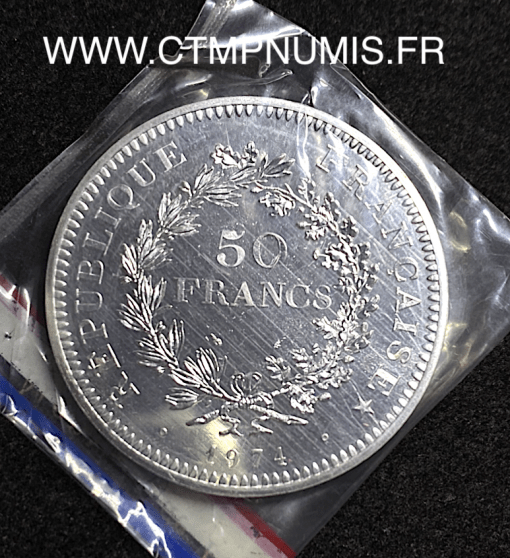 ,MONNAIE,ESSAI,50,FRANCS,ARGENT,HERCULE,1974,