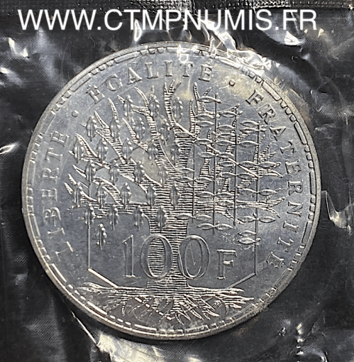 ,ESSAI,100,FRANCS,ARGENT,PANTHEON,1982,