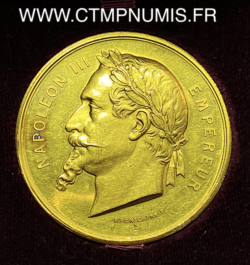 ,MEDAILLE,OR,NAPOLEON,EXPOSITION,1867,PARIS,