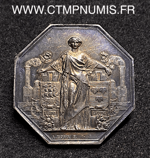 ,JETON,ARGENT,CHEMIN,FER,PARIS,ORLEANS,1838,