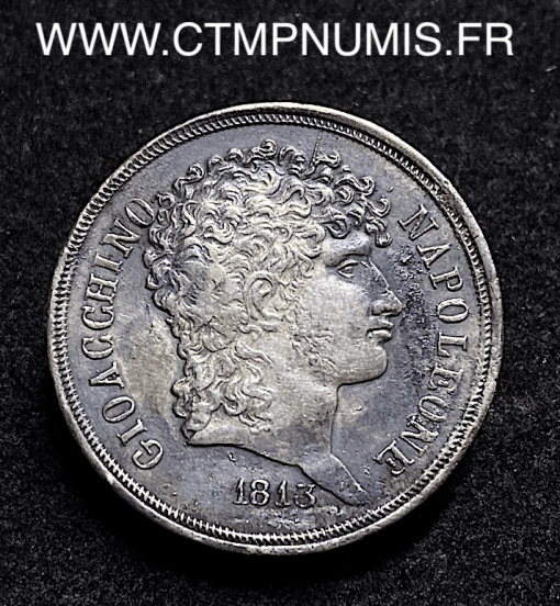 ,ITALIE,,2,LIRE,ARGENT,JOACHIM,MURAT,1813,