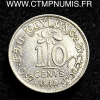 ,CEYLAN,SRI,LANKA,10,CENTS,ARGENT,1919,