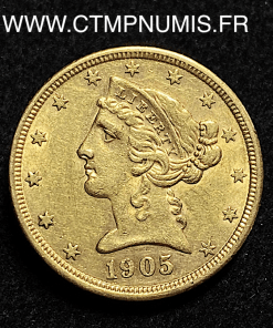 ,ETATS,UNIS,5,DOLLAR,OR,1905,S,SAN,FRANCISCO,