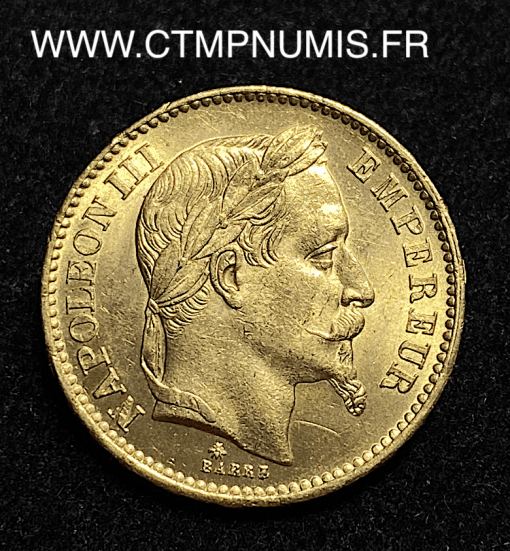 ,EMPIRE,20,FRANCS,NAPOLEON,III,1866,PARIS,