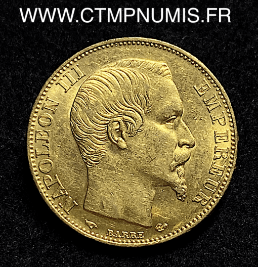 ,EMPIRE,20,FRANCS,OR,NAPOLEON,III,1857,PARIS,