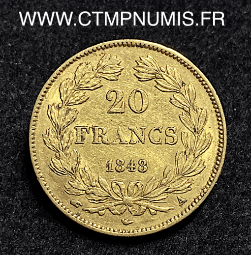 ,20,FRANCS,OR,LOUIS,PHILIPPE,1848,PARIS,