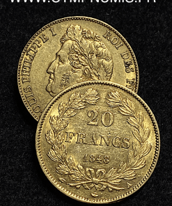 ,20,FRANCS,OR,LOUIS,PHILIPPE,1848,PARIS,