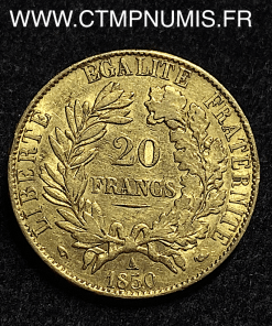 ,REPUBLIQUE,20,FRANCS,OR,CERES,1850,PARIS,