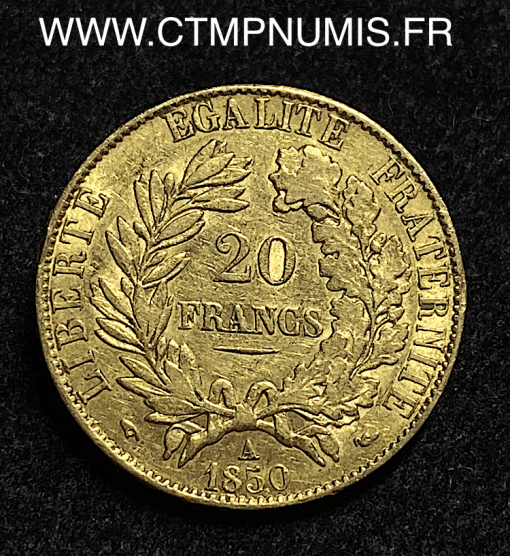 ,REPUBLIQUE,20,FRANCS,OR,CERES,1850,PARIS,