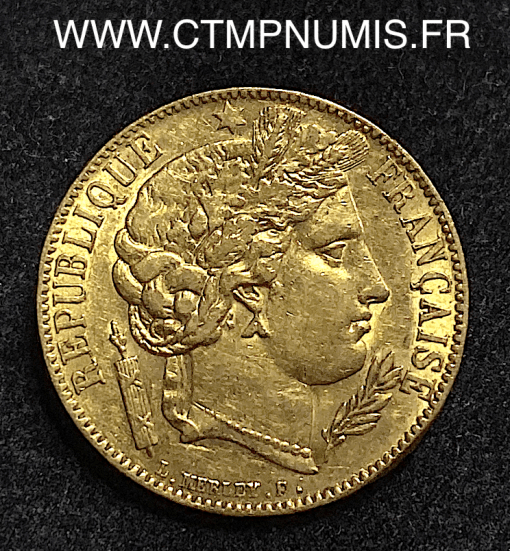 ,REPUBLIQUE,20,FRANCS,OR,CERES,1850,PARIS,