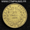 ,20,FRANCS,OR,NAPOLEON,III,1855,D,LYON,