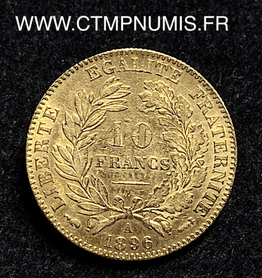 ,10,FRANCS,OR,CERES,III°,REPUBLIQUE,1896,PARIS,