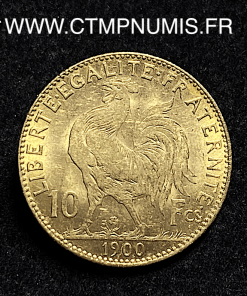 ,MONNAIE,10,FRANCS,OR,COQ,1900,