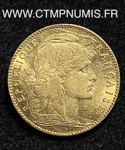 ,MONNAIE,10,FRANCS,OR,COQ,1900,