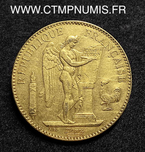 ,100,FRANCS,OR,GENIE,III°,REPUBLIQUE,1878,PARIS,