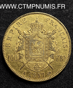 ,EMPIRE,100,FRANCS,NAPOLEON,III,1857,PARIS,