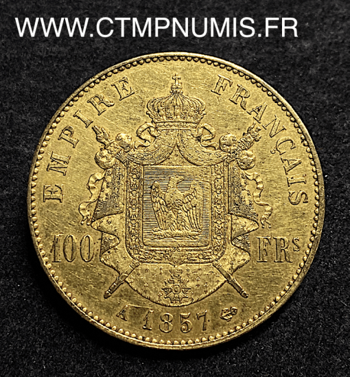 ,EMPIRE,100,FRANCS,NAPOLEON,III,1857,PARIS,
