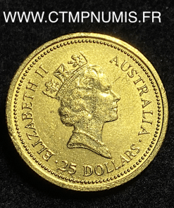 ,AUSTRALIE,25,DOLLAR,1/4,ONCE,OR,PUR,1987,