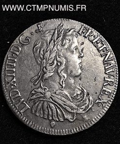 ,LOUIS,XIV,1/2,ECU,ARGENT,1655,M,TOULOUSE,