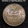 ,MONNAIE,2,CENTIMES,DANIEL,DUPUIS,1909,SUP,