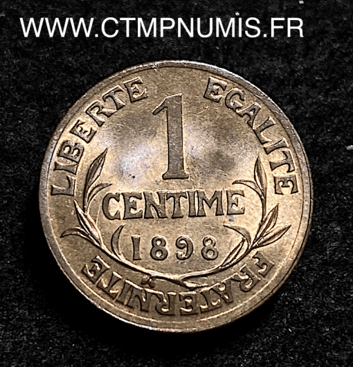 ,MONNAIE,1,CENTIME,DANIEL,DUPUIS,1898,SPL,