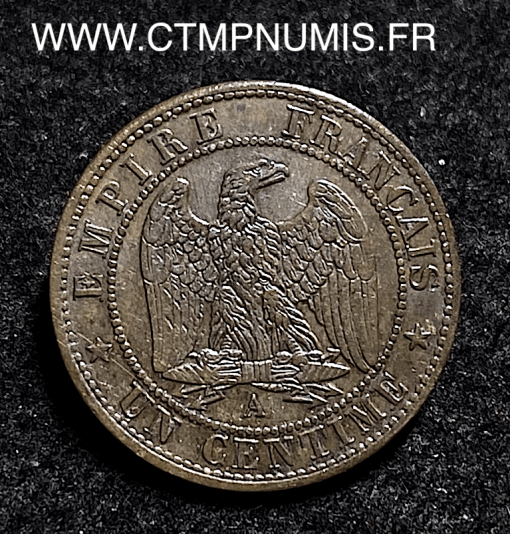 ,1,CENTIME,NAPOLEON,III,TETE,LAUREE,1870,PARIS,