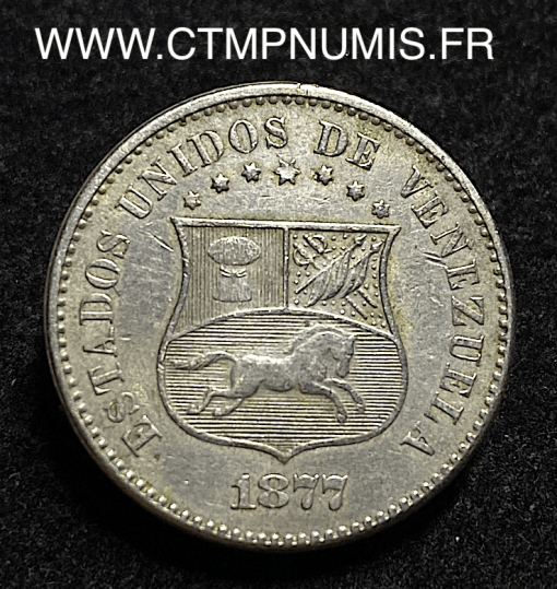 ,MONNAIE,VENEZUELA,2,1/2,CENTAVOS,1877,