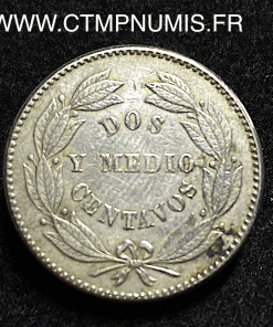 ,MONNAIE,VENEZUELA,2,1/2,CENTAVOS,1877,