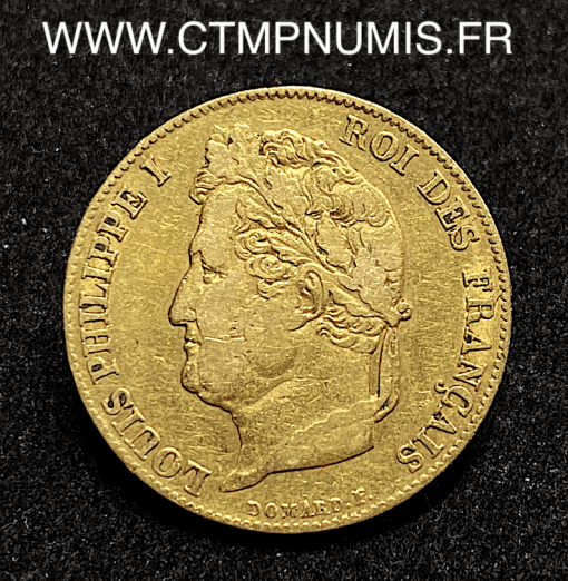 ,20,FRANCS,OR,LOUIS,PHILIPPE,I°,1838,PARIS,