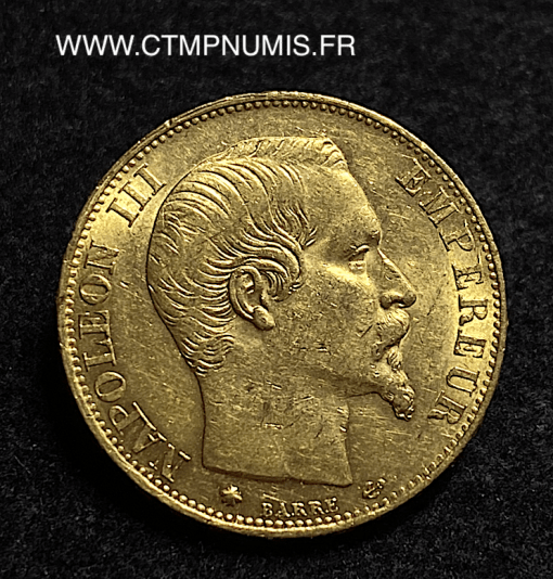 ,20,FRANCS,OR,NAPOLEON,III,1860,STRASBOURG,